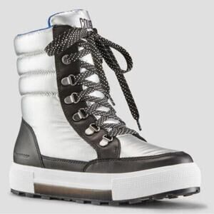 Cougar Wahoo Nylon Metallic Waterproof Platform Snow Winter Boots Silver 10 NWT